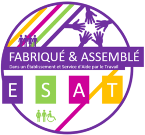 Logo fabriqué en ESAT (travailleurs handicapés)