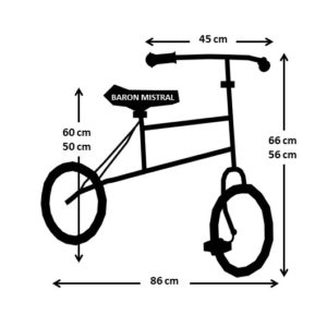 format draisienne à pédales pour enfant - draisienne made in France