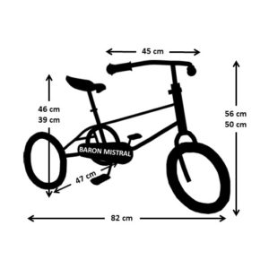mesures grand tricycle 6 ans - tricycle made in France