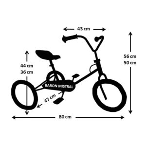 mesures tricycle moyen 4 ans - tricycle made in France